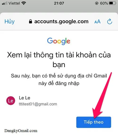 Hướng dẫn cách đăng ký tạo tài khoản Gmail mới trên điện thoại