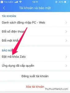Hướng dẫn cách đặt mã khóa, bật touch ID cho Zalo (điện thoại & máy tính)