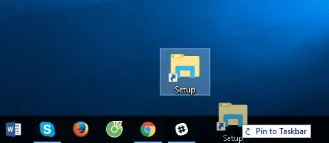 Hướng dẫn cách ghim thư mục vào thanh Taskbar