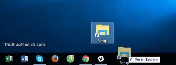 Hướng dẫn cách ghim thư mục vào thanh Taskbar