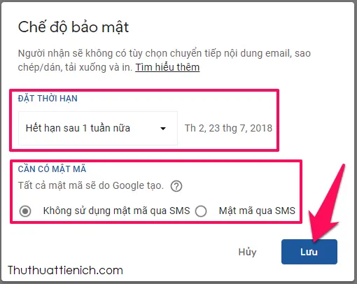 Hướng dẫn cách gửi email bí mật (tự hủy – đặt mật khẩu) bằng Gmail