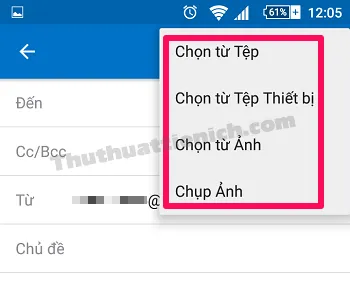 Hướng dẫn cách gửi hình ảnh, tập tin đính kèm qua Outlook/Hotmail