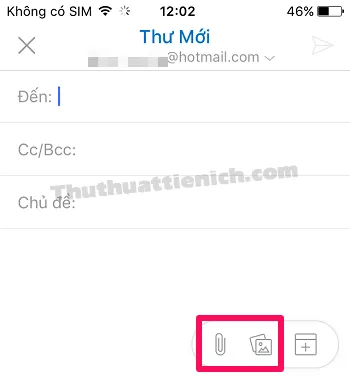 Hướng dẫn cách gửi hình ảnh, tập tin đính kèm qua Outlook/Hotmail