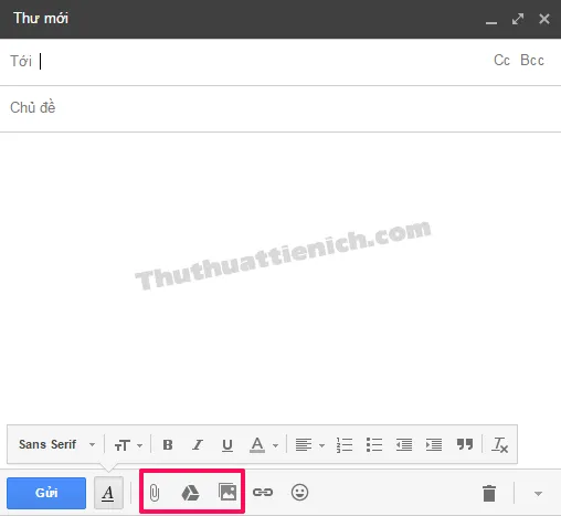 Hướng dẫn cách gửi tập tin, hình ảnh đính kèm qua Gmail