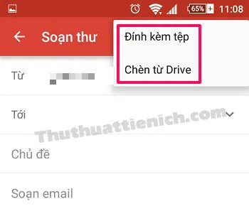 Hướng dẫn cách gửi tập tin, hình ảnh đính kèm qua Gmail