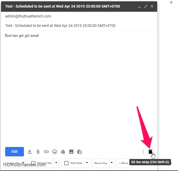 Hướng dẫn cách hẹn giờ gửi email trên Gmail