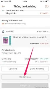 Hướng dẫn cách hủy đơn hàng trên Shopee