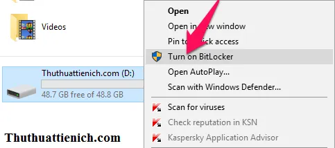 Hướng dẫn cách khóa ổ đĩa không cần phần mềm với Bitlocker