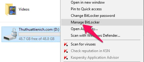 Hướng dẫn cách khóa ổ đĩa không cần phần mềm với Bitlocker