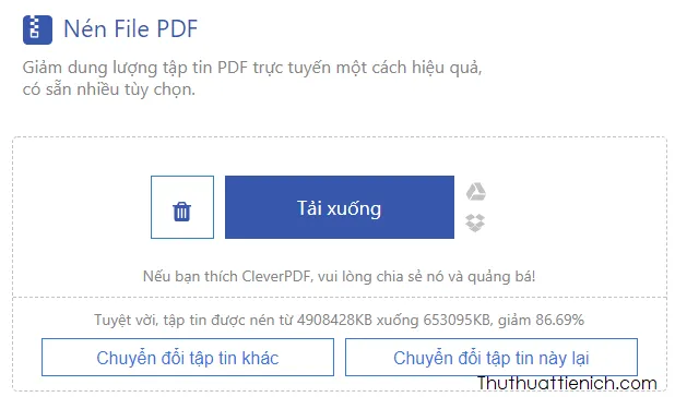 Hướng dẫn cách nén PDF, giảm dung lượng file PDF Online nhanh, dễ làm