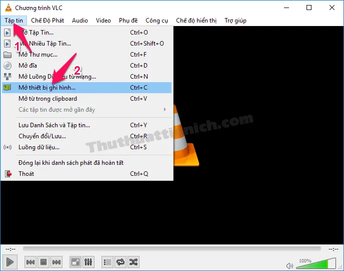 Hướng dẫn cách quay video màn hình máy tính bằng phần mềm VLC Media Player