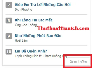 Hướng dẫn cách tải toàn bộ album bảng xếp hạng trên Zing mp3