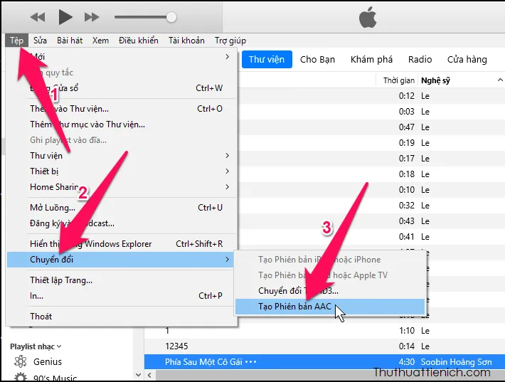 Hướng dẫn cách tạo nhạc chuông cho iPhone bằng iTunes