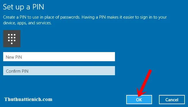 Hướng dẫn cách tạo, thay đổi, xóa mã PIN đăng nhập Windows 10