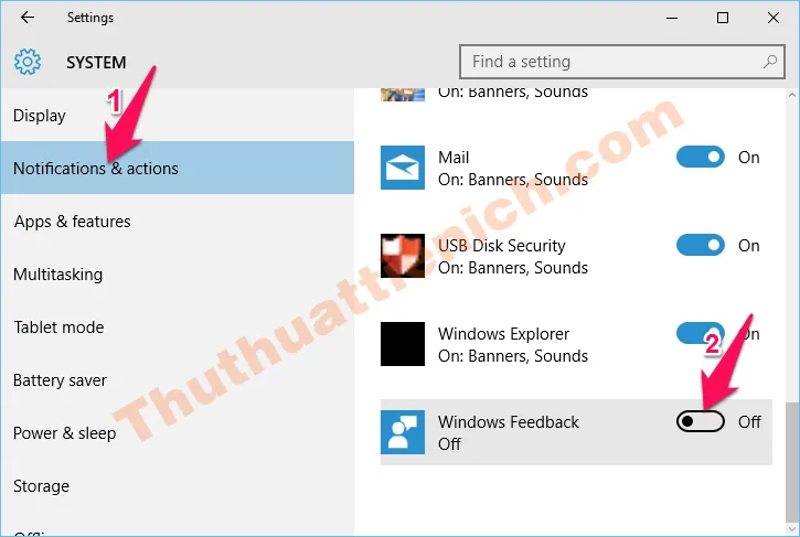 Hướng dẫn cách tắt thông báo hỏi phản hồi của bạn trên Windows 10