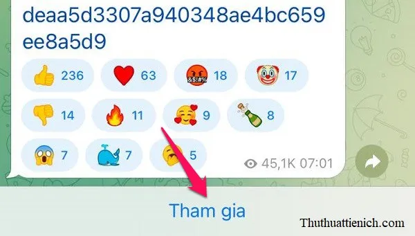 Hướng dẫn cách tìm và tham gia Telegram Channel