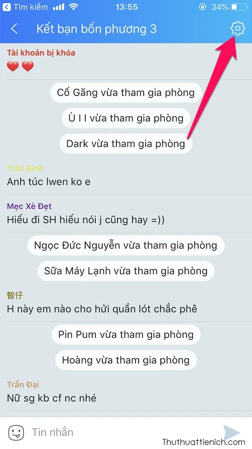 Hướng dẫn cách vào phòng Chat (phòng trò chuyện) Zalo