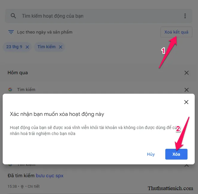 Hướng dẫn cách xóa lịch sử tìm kiếm Google nhanh, dễ làm