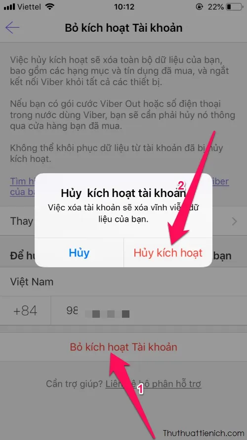 Hướng dẫn cách xóa tài khoản Viber vĩnh viễn