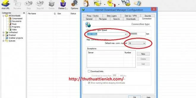 Hướng dẫn cài đặt để IDM đạt tốc độ tối đa