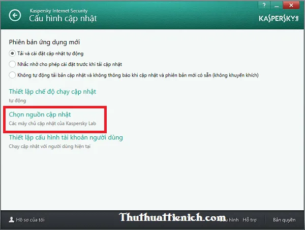 Hướng dẫn cập nhật Offline cho Kaspersky không cần kết nối mạng