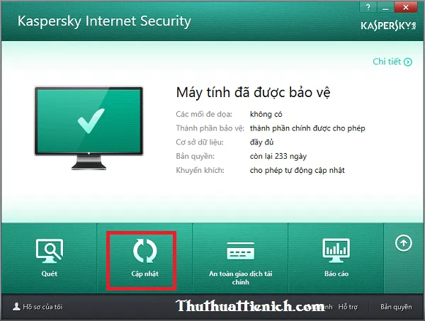 Hướng dẫn cập nhật Offline cho Kaspersky không cần kết nối mạng