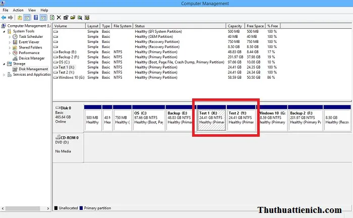 Hướng dẫn chia, gộp & tạo ổ đĩa trên Windows 7/8/8.1/10 không cần phần mềm