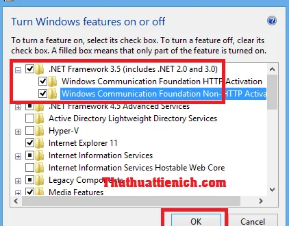 Hướng dẫn kích hoạt .Net Framework 3.5 trên Windows 8/8.1