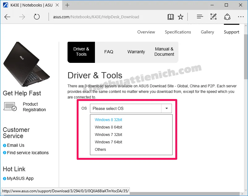 Hướng dẫn tải về, cài đặt Driver Laptop/PC ASUS trực tiếp từ trang chủ