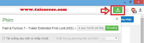 Hướng dẫn tải video với trình duyệt web Cốc Cốc