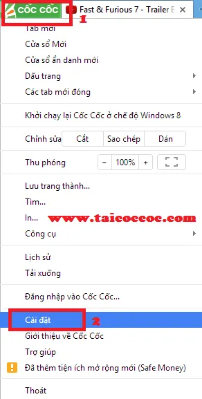 Hướng dẫn tải video với trình duyệt web Cốc Cốc