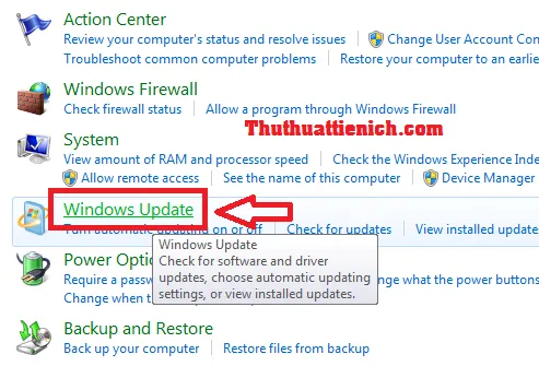 Hướng dẫn tắt chế độ update trên Windows 7