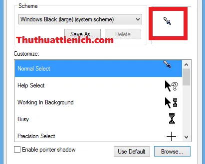 Hướng dẫn thay đổi hình dạng con trỏ chuột trên windows