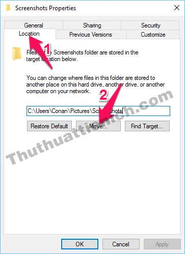 Hướng dẫn thay đổi thư mục lưu ảnh chụp màn hình máy tính mặc định