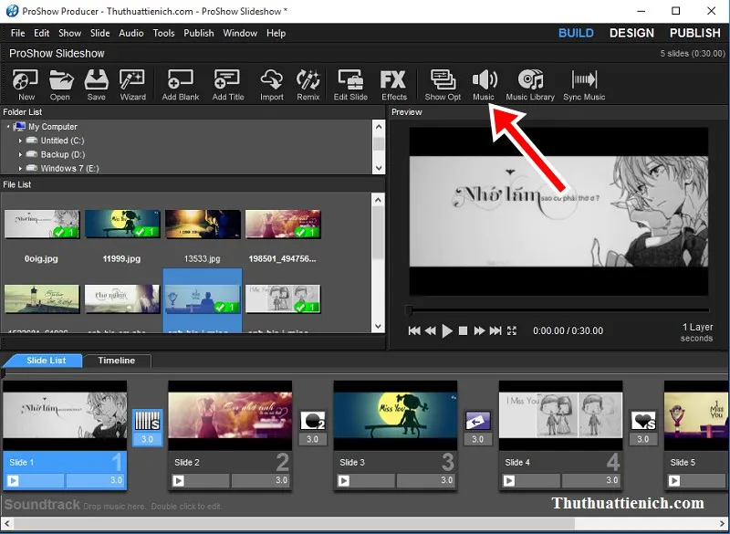 Hướng dẫn tự làm video từ ảnh & nhạc với Proshow Producer 7