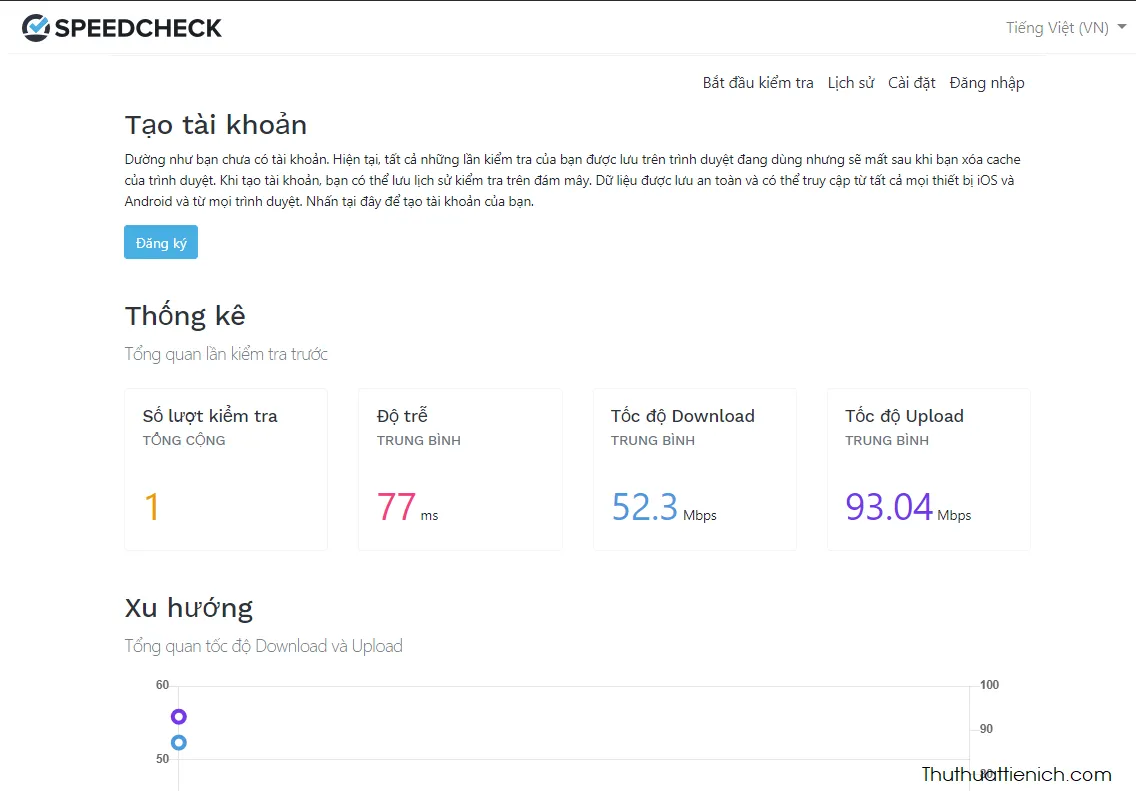 Kiểm tra tốc độ mạng internet trên máy tính & điện thoại nhanh nhất