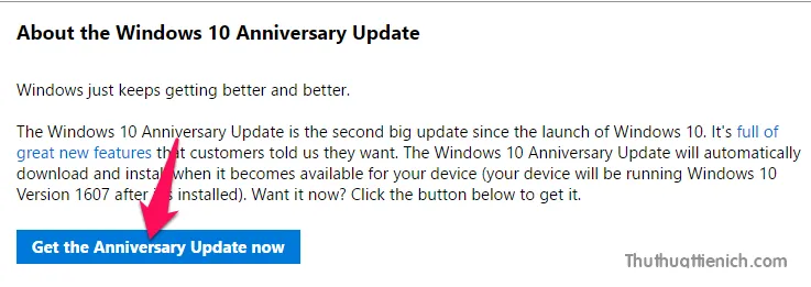 Làm gì khi không tìm thấy bản cập nhật Windows 10 Anniversary trong Windows Update?