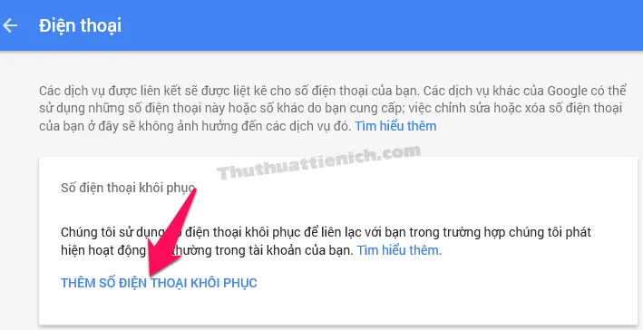 Làm thế nào để thêm/thay đổi/xóa số điện thoại khôi phục Gmail?