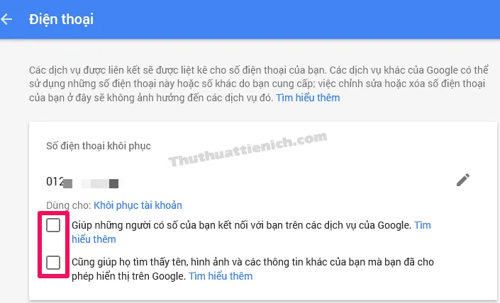 Làm thế nào để thêm/thay đổi/xóa số điện thoại khôi phục Gmail?