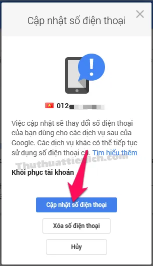 Làm thế nào để thêm/thay đổi/xóa số điện thoại khôi phục Gmail?