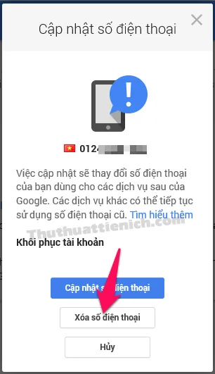 Làm thế nào để thêm/thay đổi/xóa số điện thoại khôi phục Gmail?