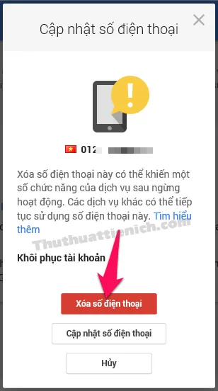 Làm thế nào để thêm/thay đổi/xóa số điện thoại khôi phục Gmail?