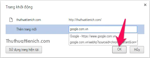 Mở các trang web yêu thích ngay khi khởi động trình duyệt web Chrome, Firefox, Cốc Cốc, Edge