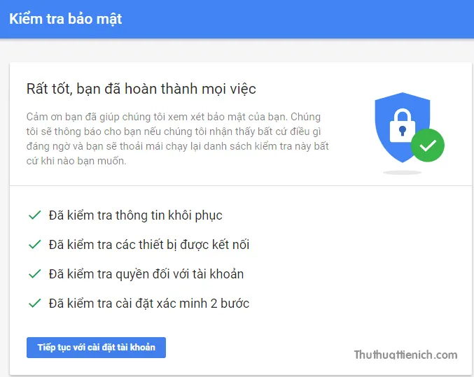 Những thiết lập bảo mật cho tài khoản Google, Gmail bạn không nên bỏ qua