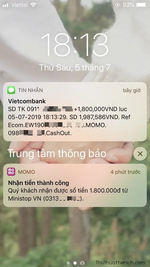 Nộp tiền vào tài khoản ngân hàng nhanh, miễn phí kể cả thứ 7 & chủ nhật