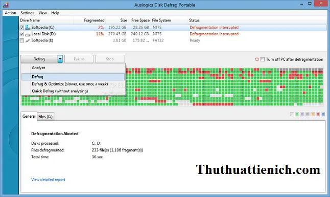 Tải Auslogics Disk Defrag – Phần mềm chống phân mảnh ổ cứng miễn phí