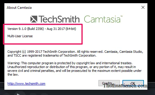 Tải Camtasia 9.1 Full key + Hướng dẫn active bản quyền