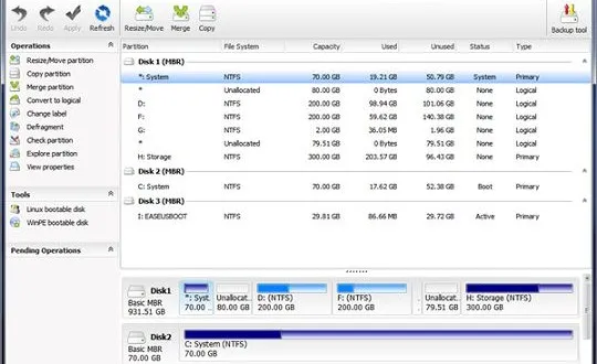 Tải EaseUS Partition Master – Phần mềm chia ổ đĩa miễn phí