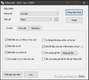 Tải EVKey – Phần mềm gõ tiếng Việt phát triển từ Unikey, nhiều nâng cấp