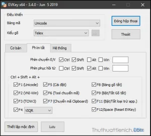 Tải EVKey – Phần mềm gõ tiếng Việt phát triển từ Unikey, nhiều nâng cấp
